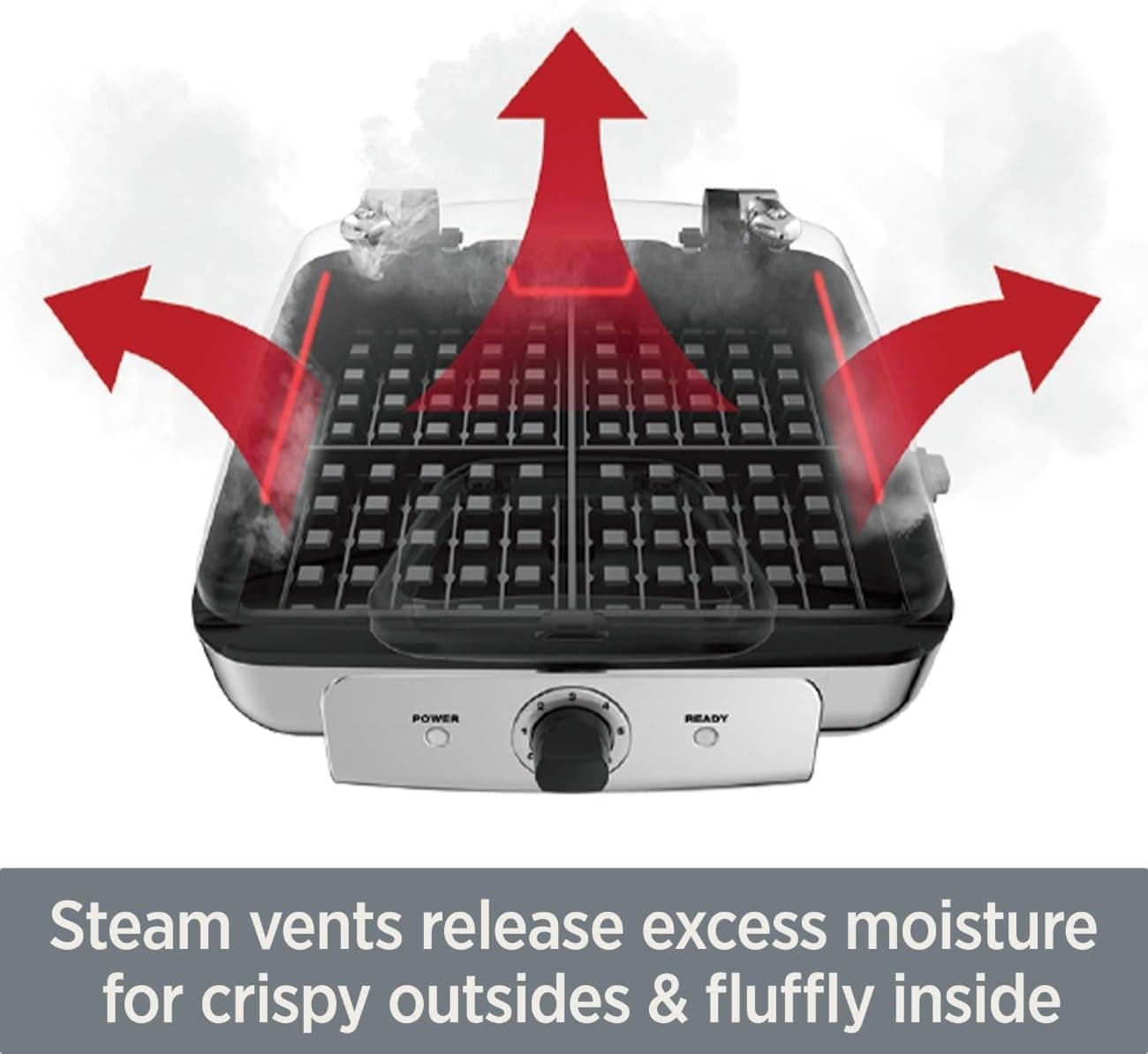 All-Clad Stainless Steel Belgian Waffle Maker WD822D51 thumbnail 5