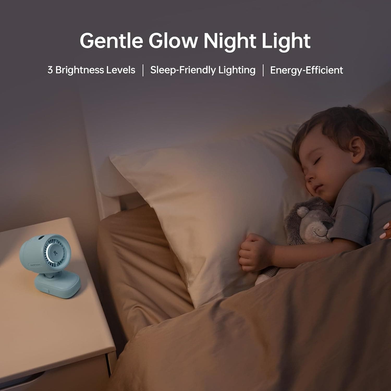 JISULIFE 2026 Clip Fan with Night Light thumbnail 5