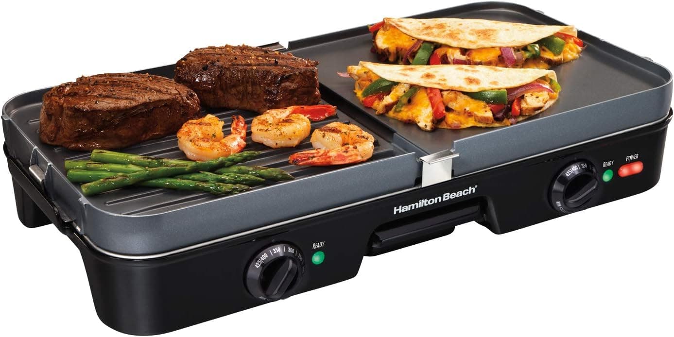 Hamilton Beach 3-in-1 Electric Indoor Grill + Griddle - image 1