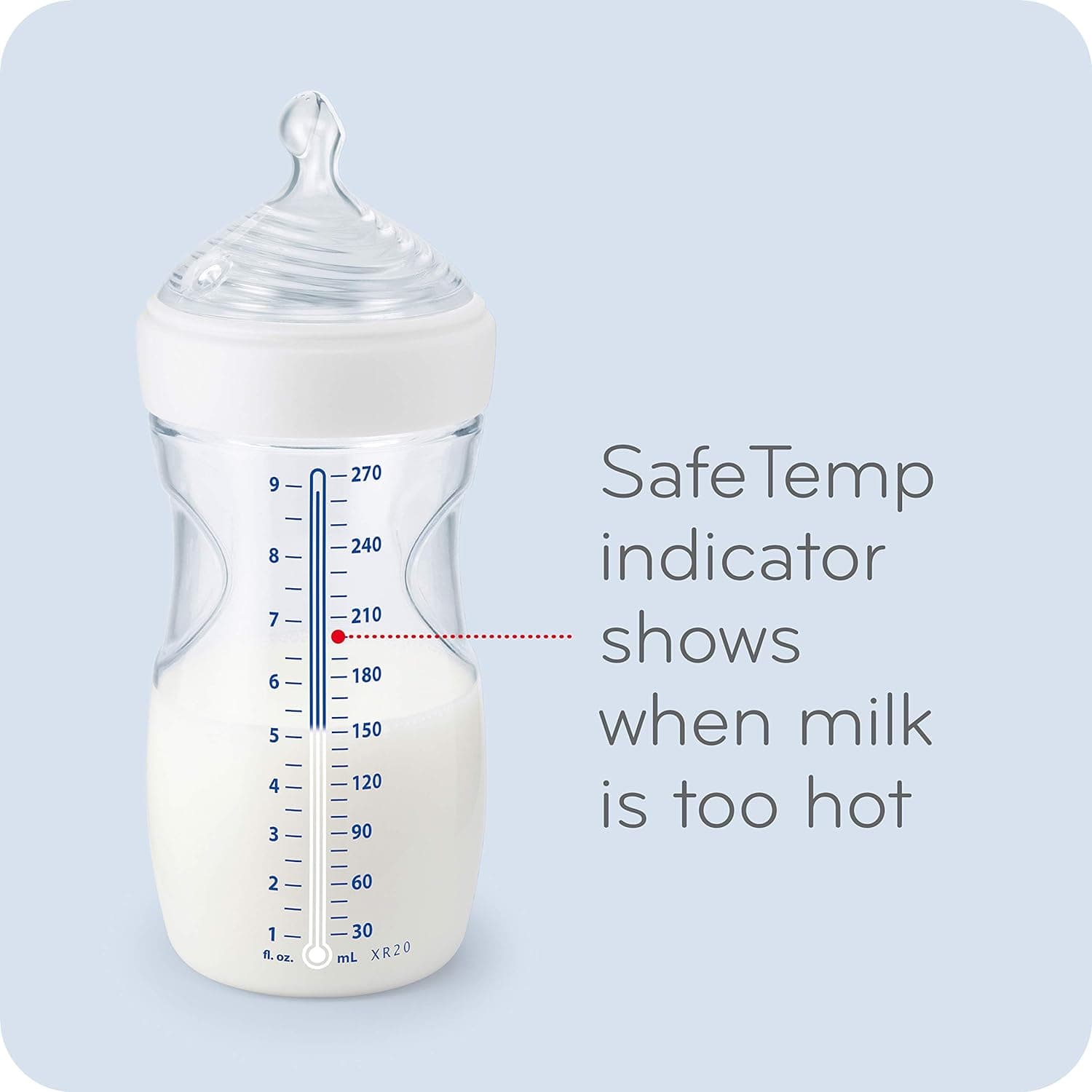 NUK Simply Natural Baby Bottle with SafeTemp (9 oz) thumbnail 4