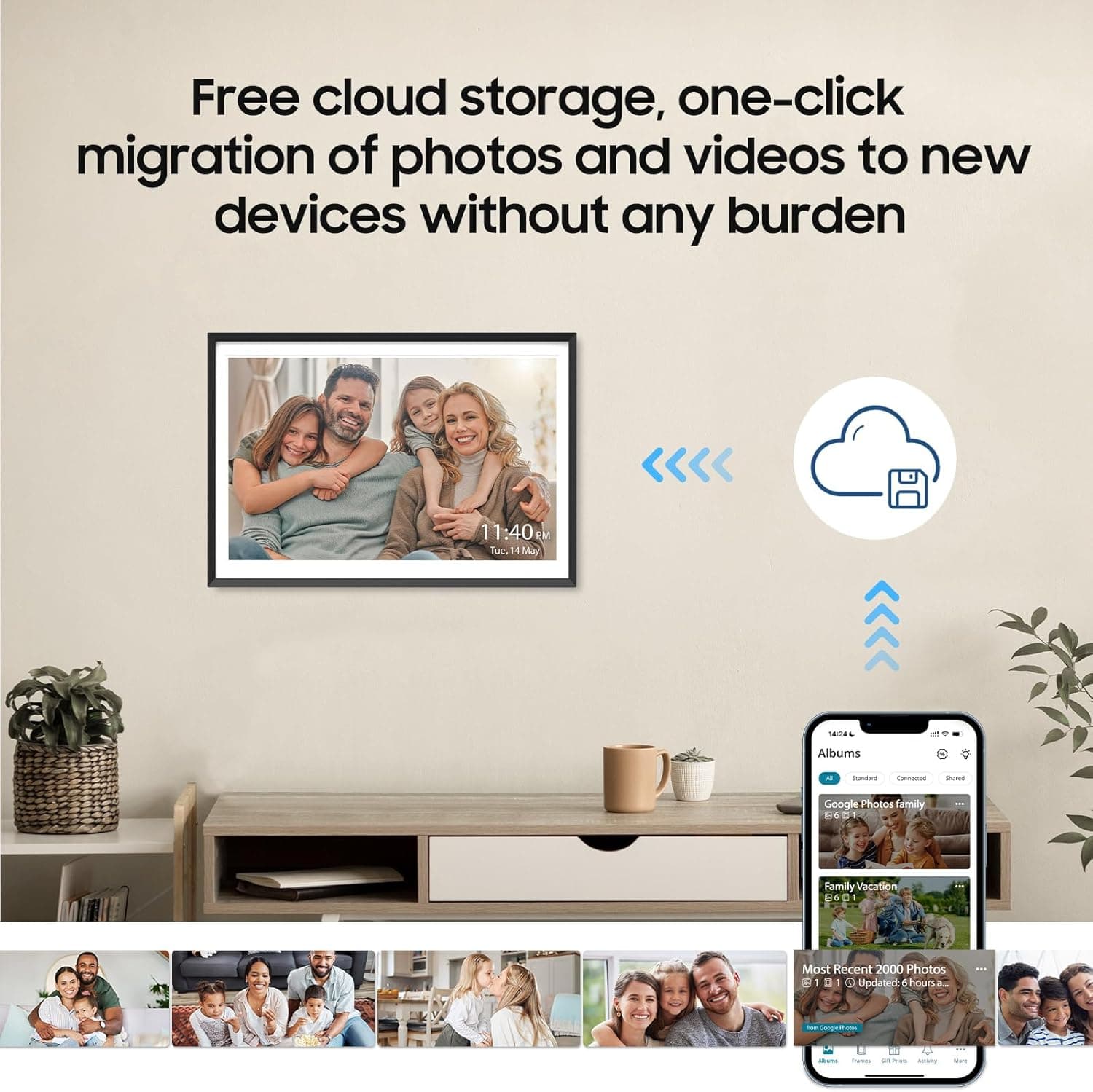 Nixplay 10.1-Inch Smart Digital Picture Frame thumbnail 3