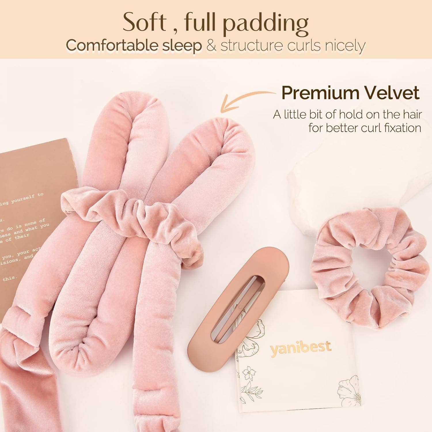 Yanibest Heatless Hair Curler Ribbon Wrap Set thumbnail 3