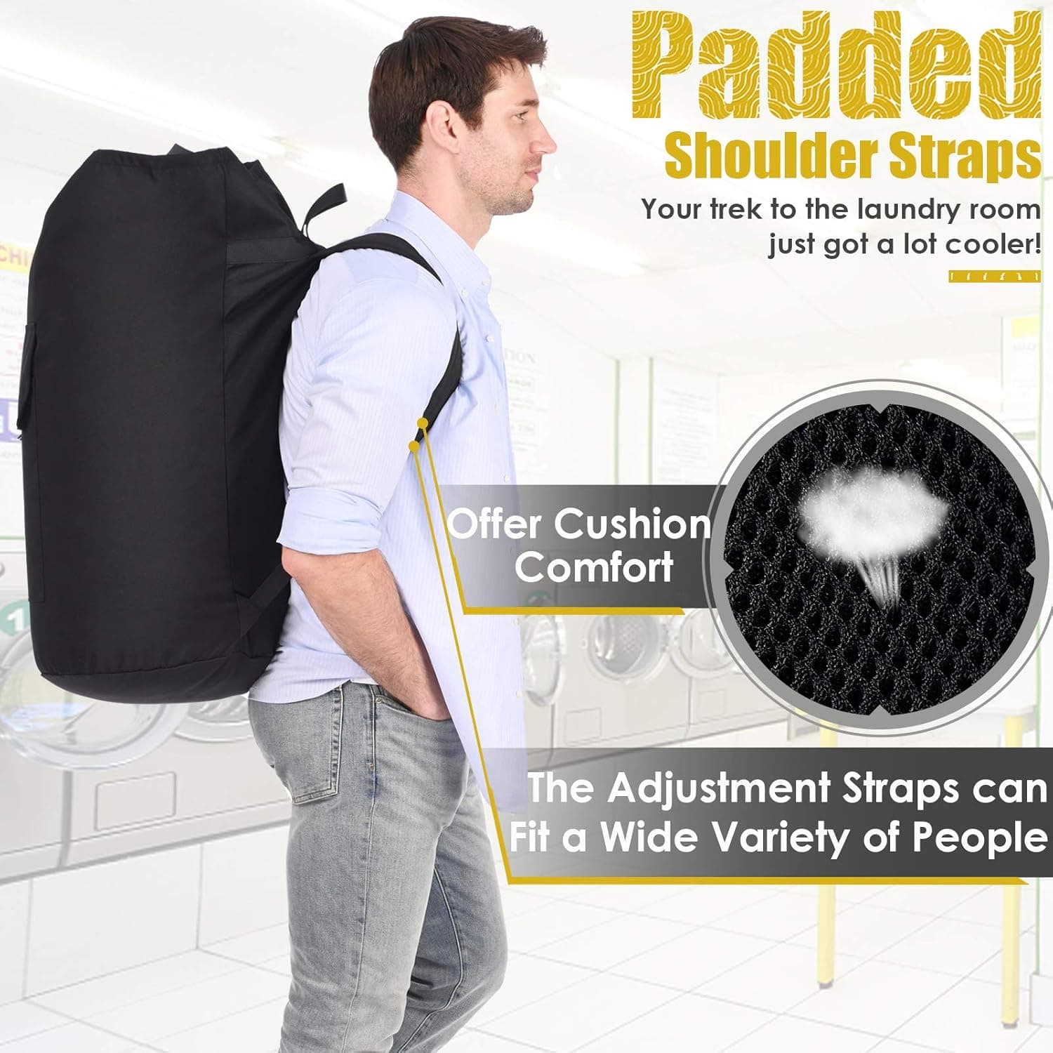 Heavy Duty Laundry Backpack Bag (115L) thumbnail 4