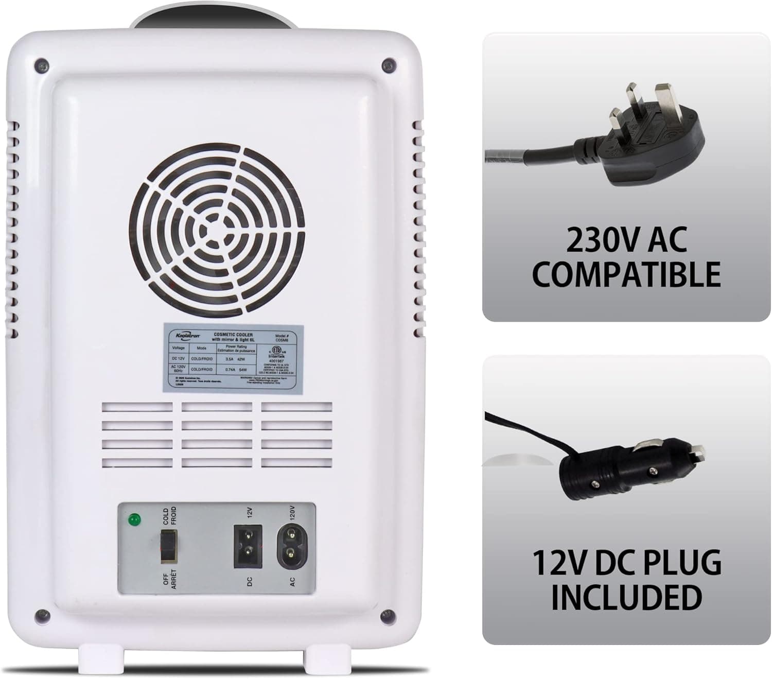 Koolatron Mini Fridge with Lighted Makeup Mirror (6L) thumbnail 4