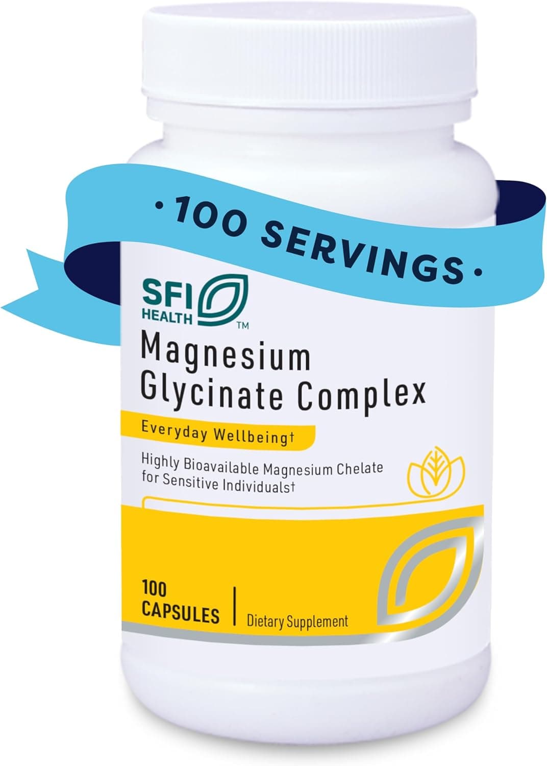 Klaire Labs Magnesium Glycinate Complex, 100 Capsules - image 1