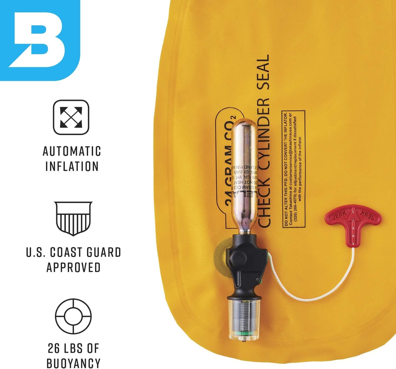 BLUESTORM Cirrus 26 Inflatable Life Jacket PFD thumbnail 5