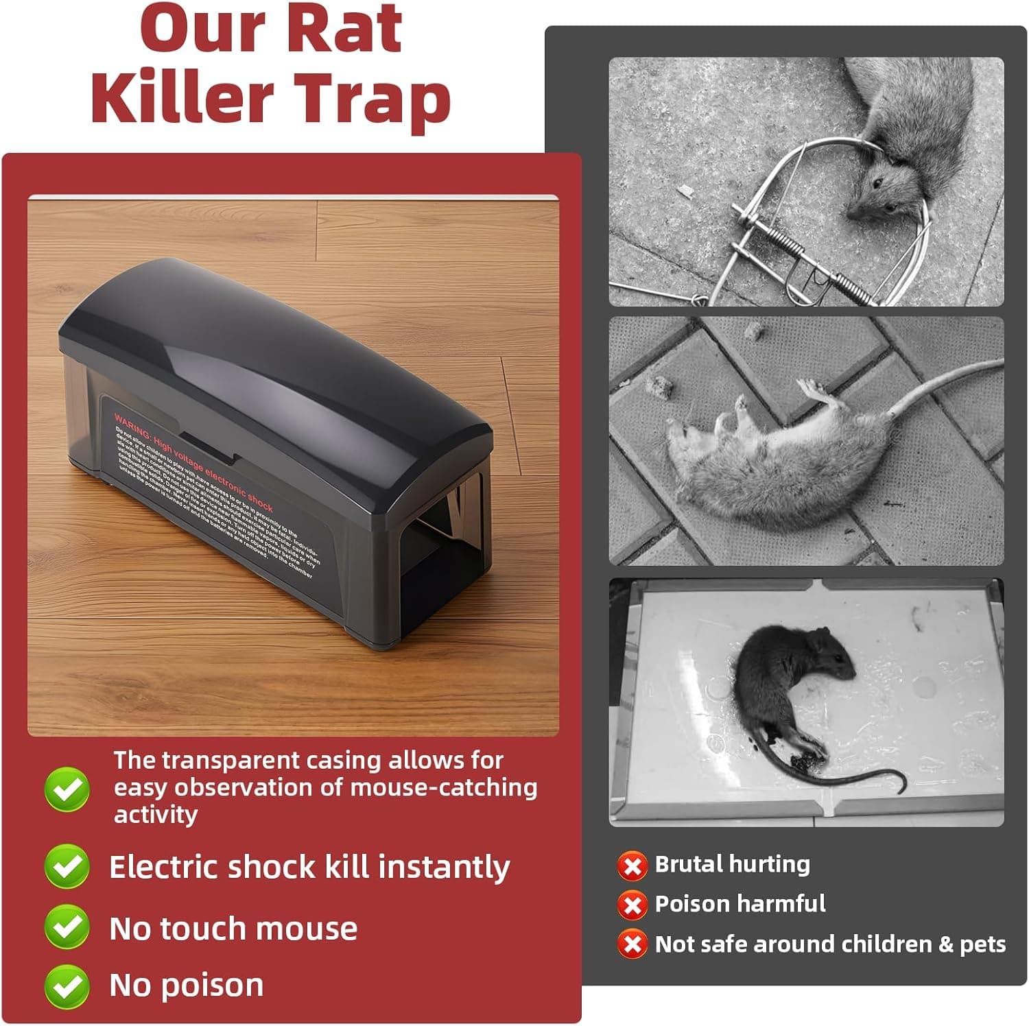2026 Transparent Electric Mouse Trap Zapper thumbnail 2