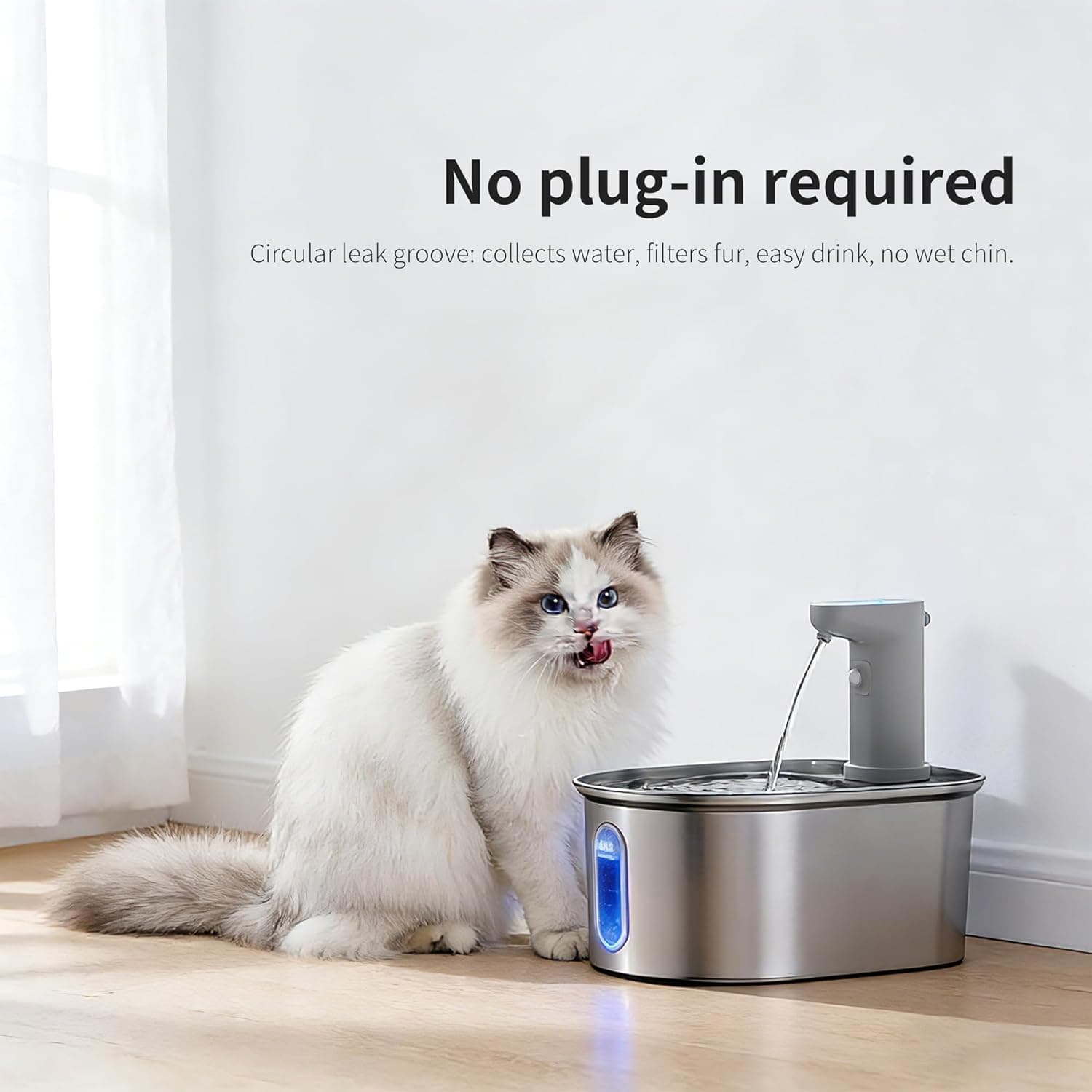 Lawfery Wireless Cat Water Fountain Cordless thumbnail 4