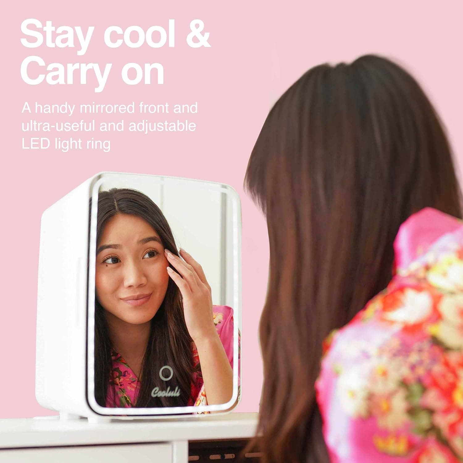 Cooluli Glow 10L Mini Skincare Fridge with Mirror & LED Light thumbnail 3