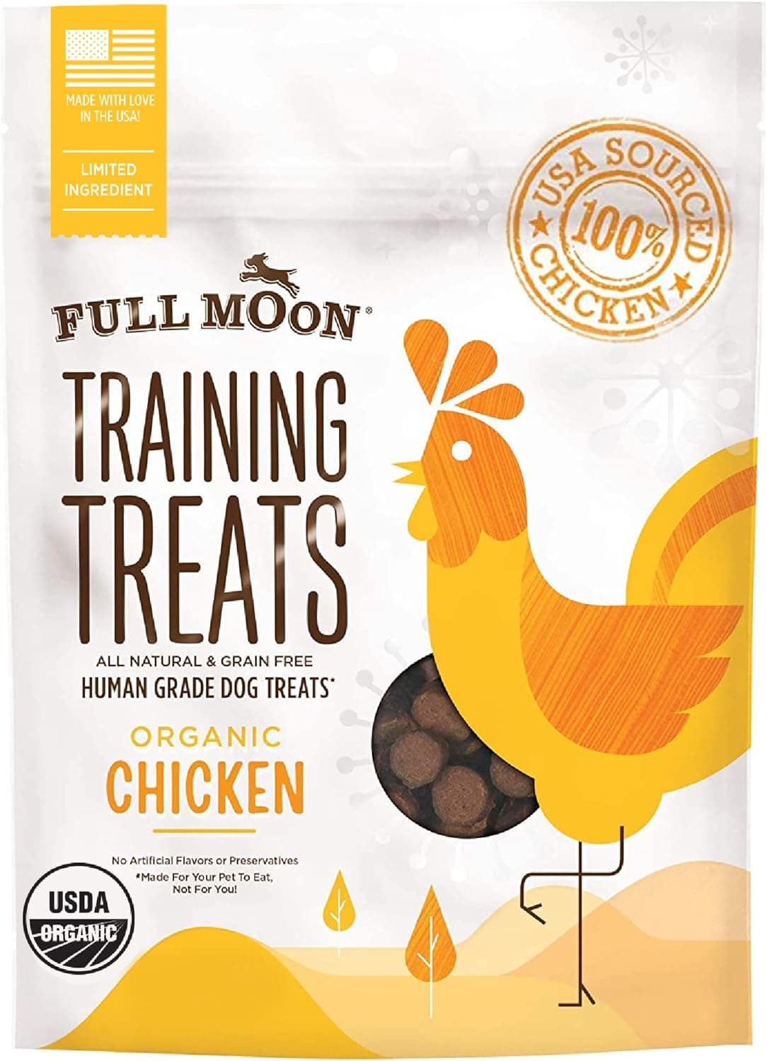 Full Moon USDA Organic Chicken Training Treats - image 1