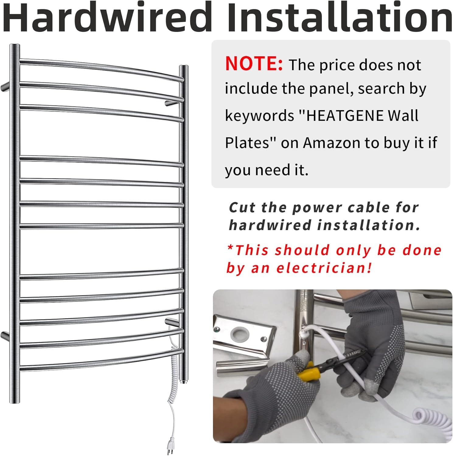 HEATGENE Plug-in/Hardwired Heated Towel Rack thumbnail 5