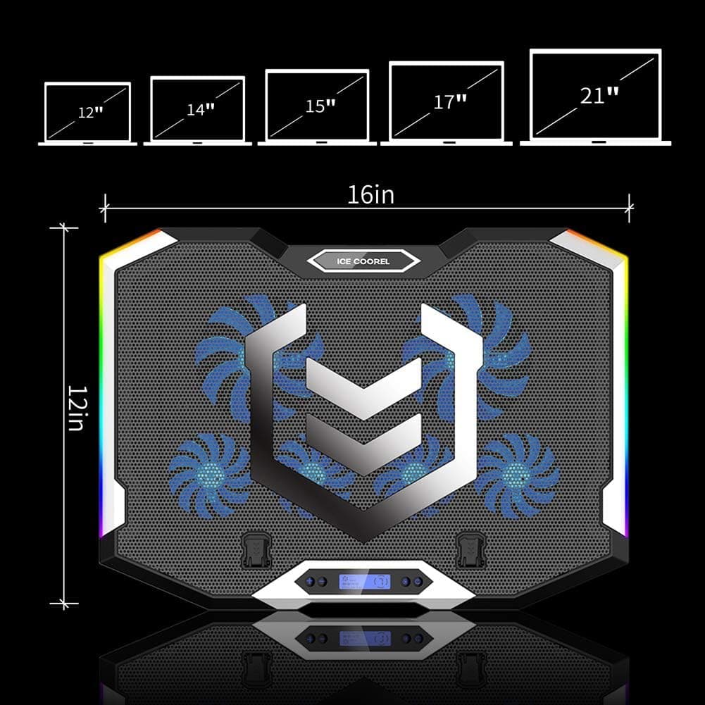 ICE COOREL RGB Laptop Cooling Pad thumbnail 3