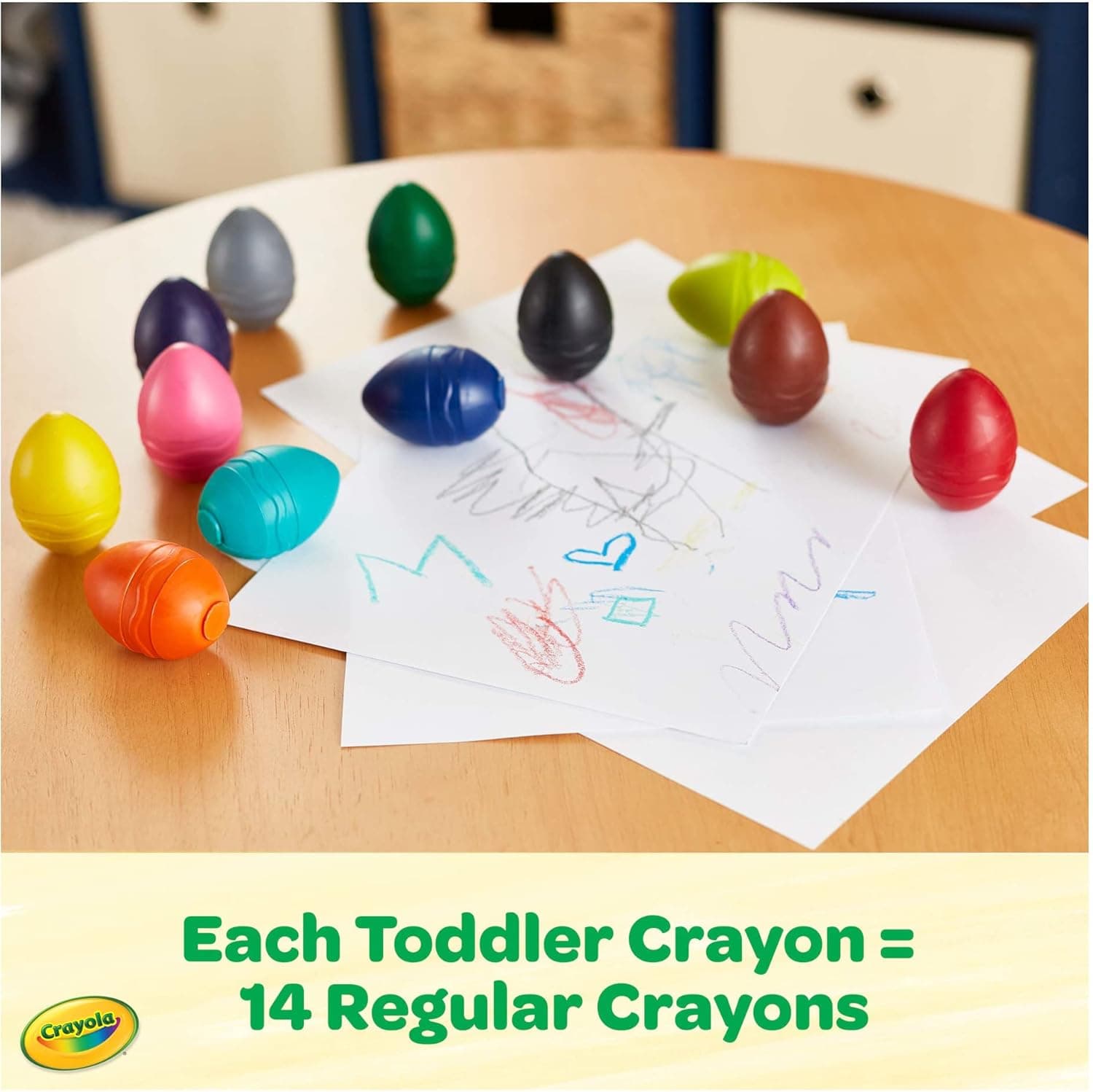 Crayola Large Egg Crayons 12 Count thumbnail 3