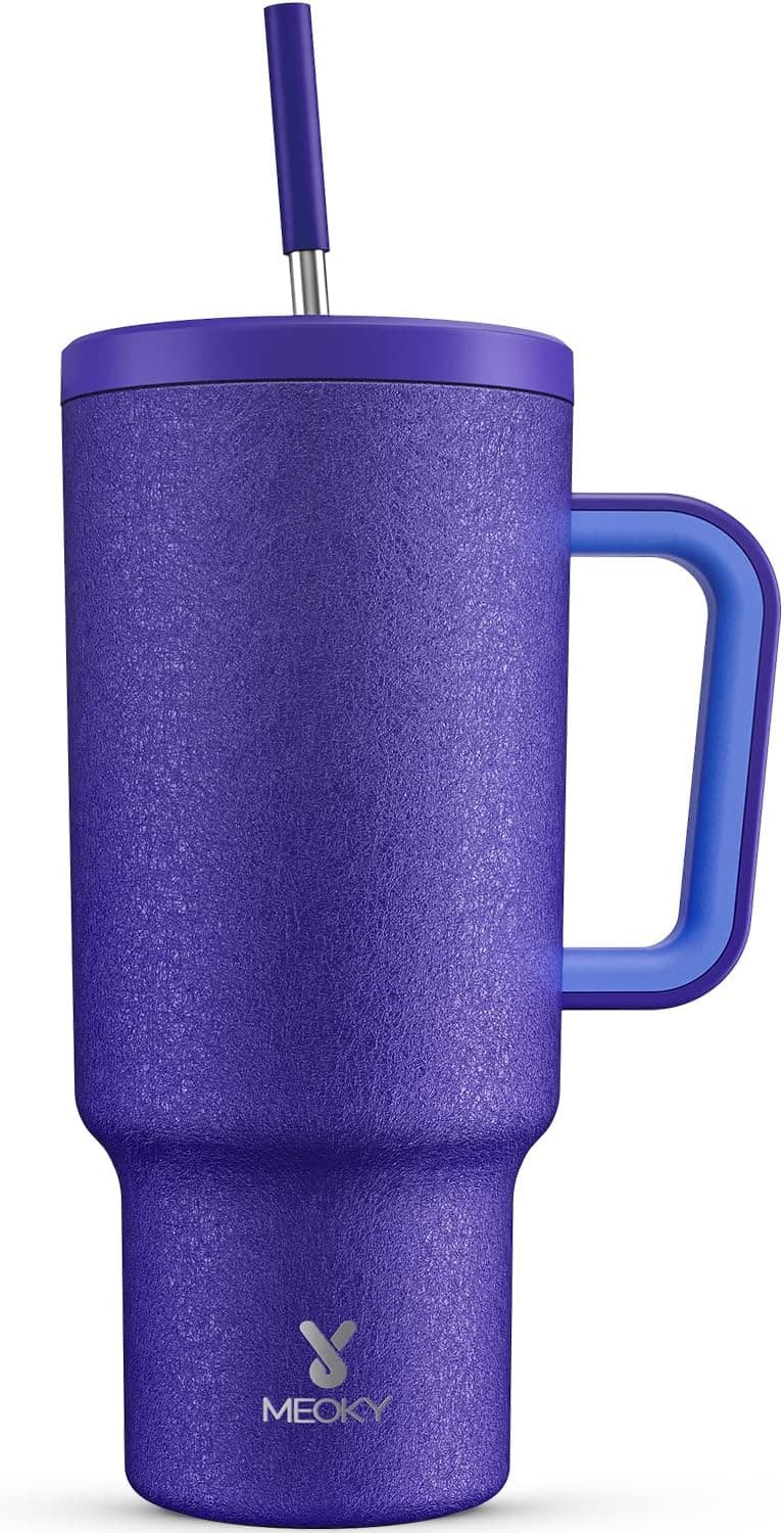 Meoky 40 oz Tumbler with Handle and Straw - image 1