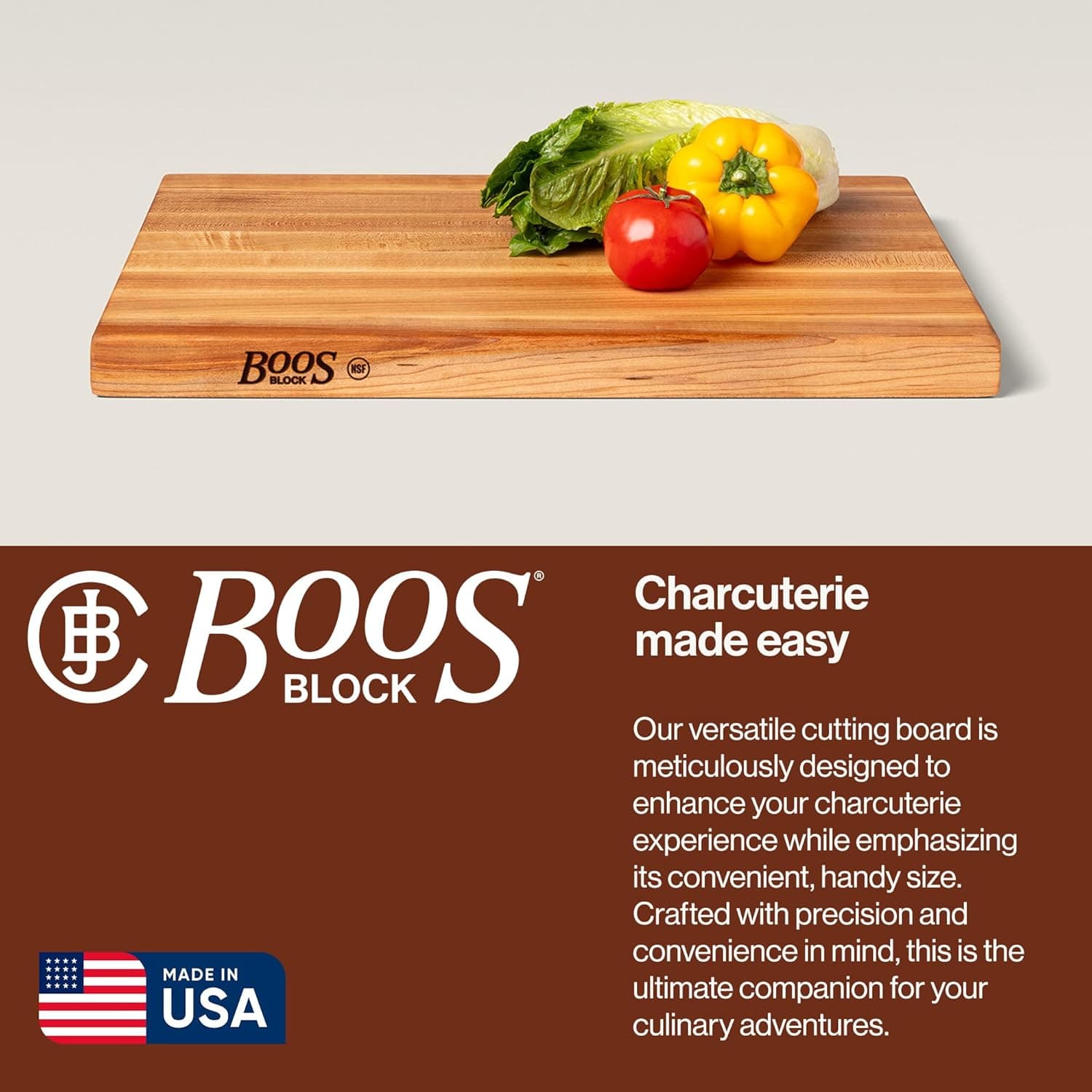 John Boos R-Board Maple Cutting Board (20" x 15" x 1.5") thumbnail 4