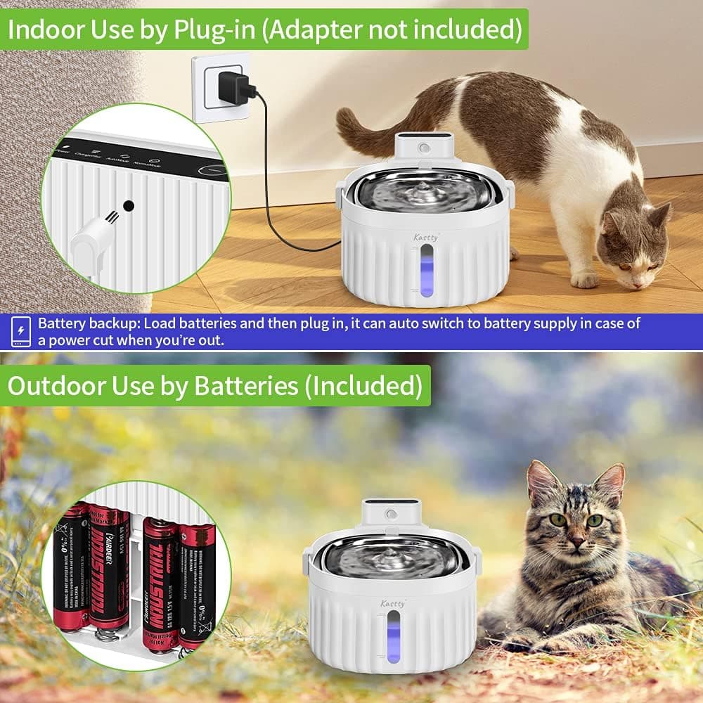 Kastty Wireless Battery Operated Cat Water Fountain thumbnail 3