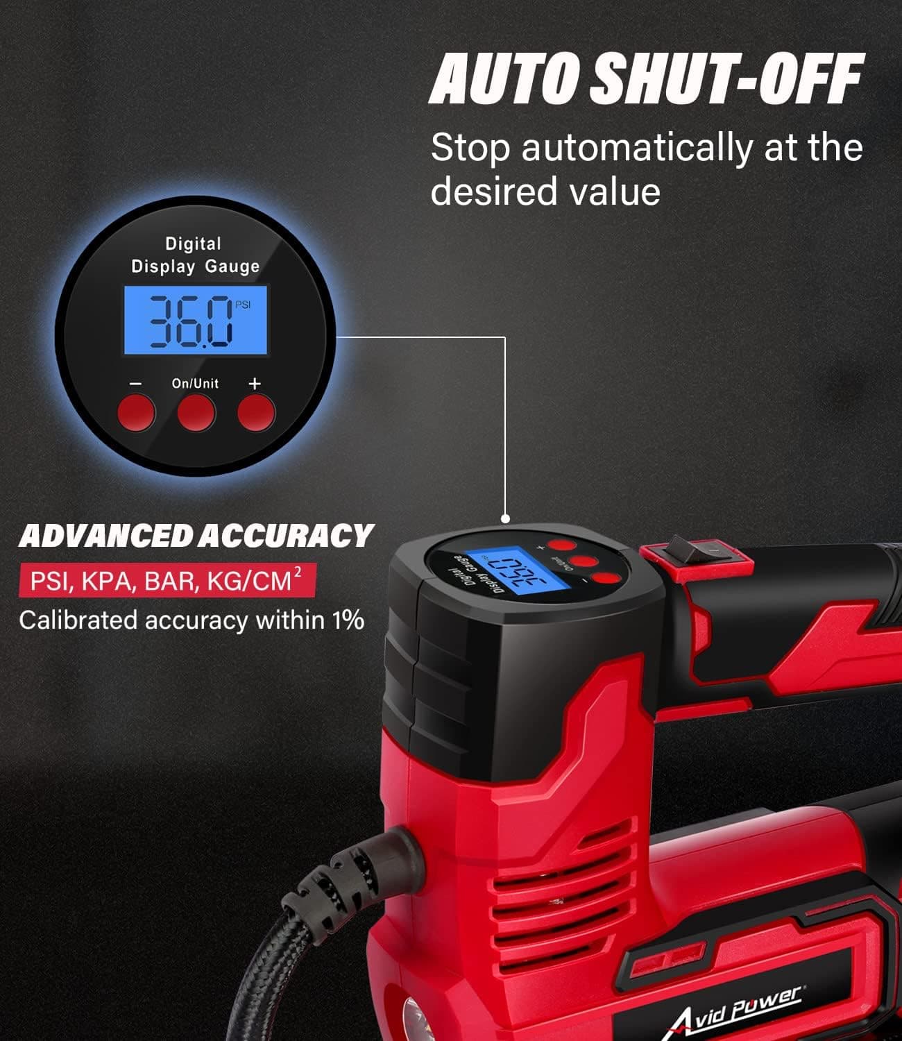Avid Power 20V Cordless Tire Inflator thumbnail 2