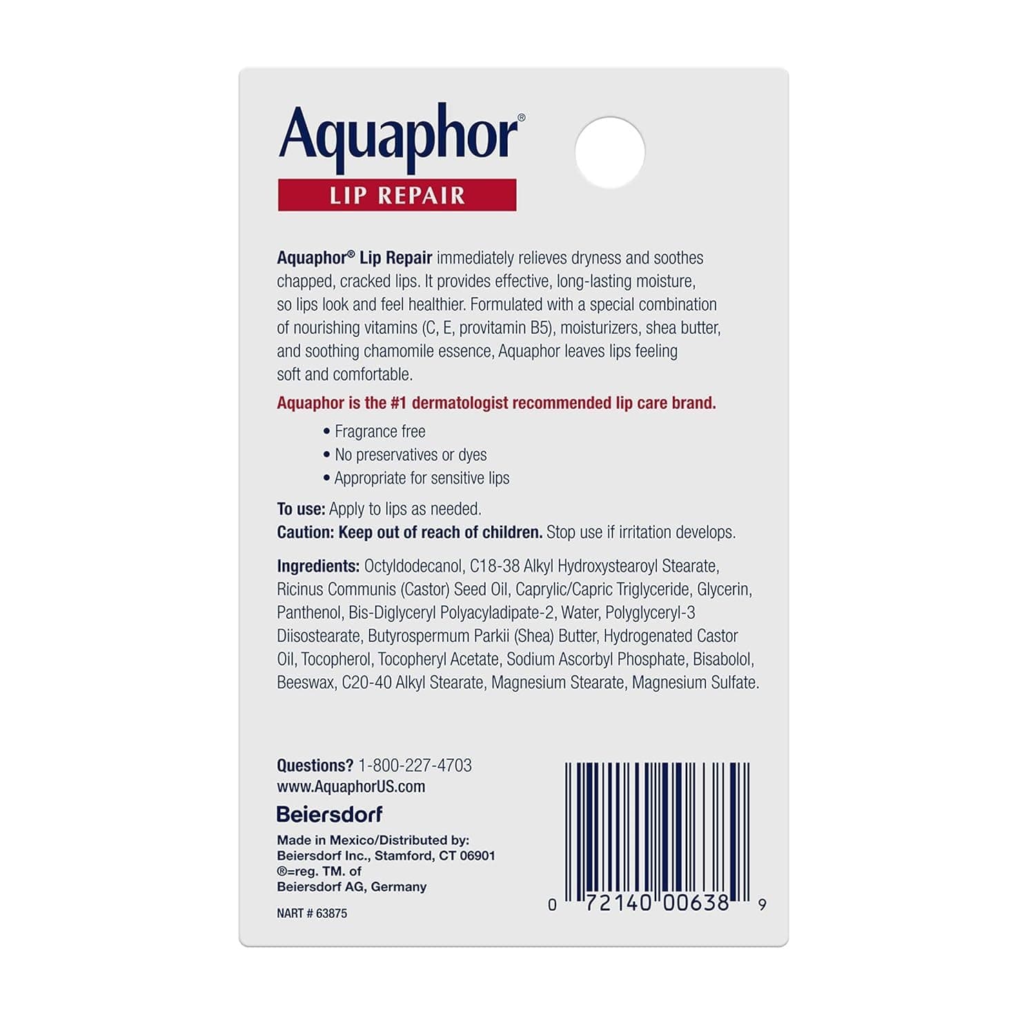 Aquaphor Lip Repair Ointment thumbnail 2