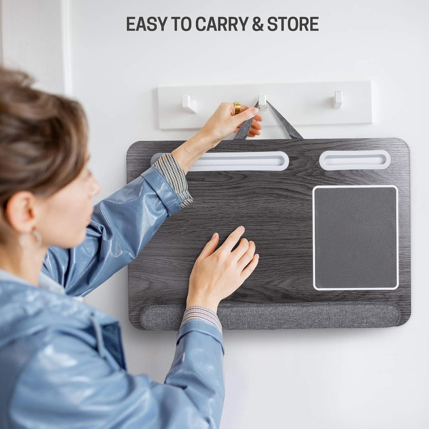 LORYERGO Laptop Lap Desk with Dual Cushions thumbnail 5