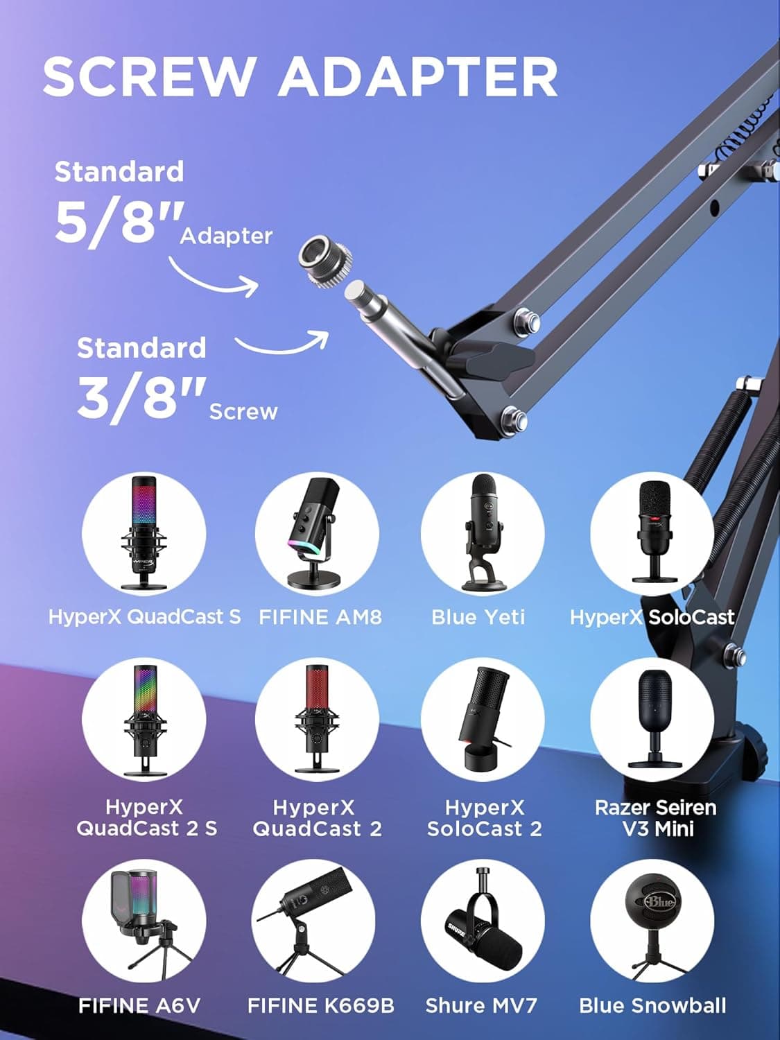 InnoGear Boom Arm Microphone Stand thumbnail 2