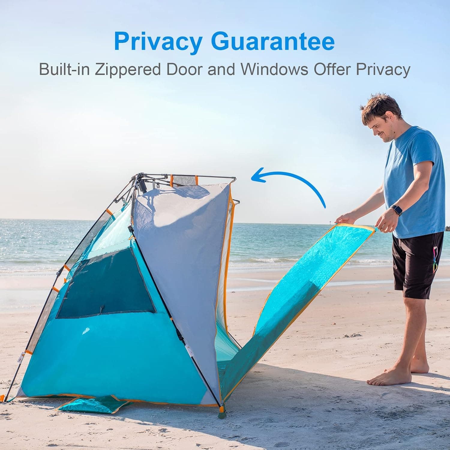 WolfWise 3-4 Person Pop Up Beach Tent thumbnail 4