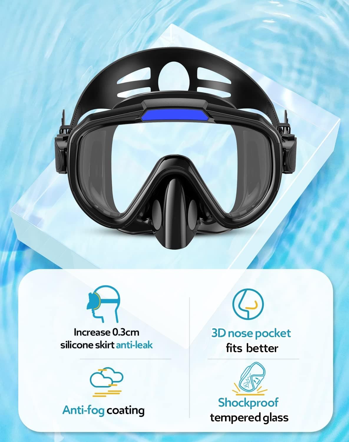 Vengreedo Snorkel Set with Fins for Adults thumbnail 2