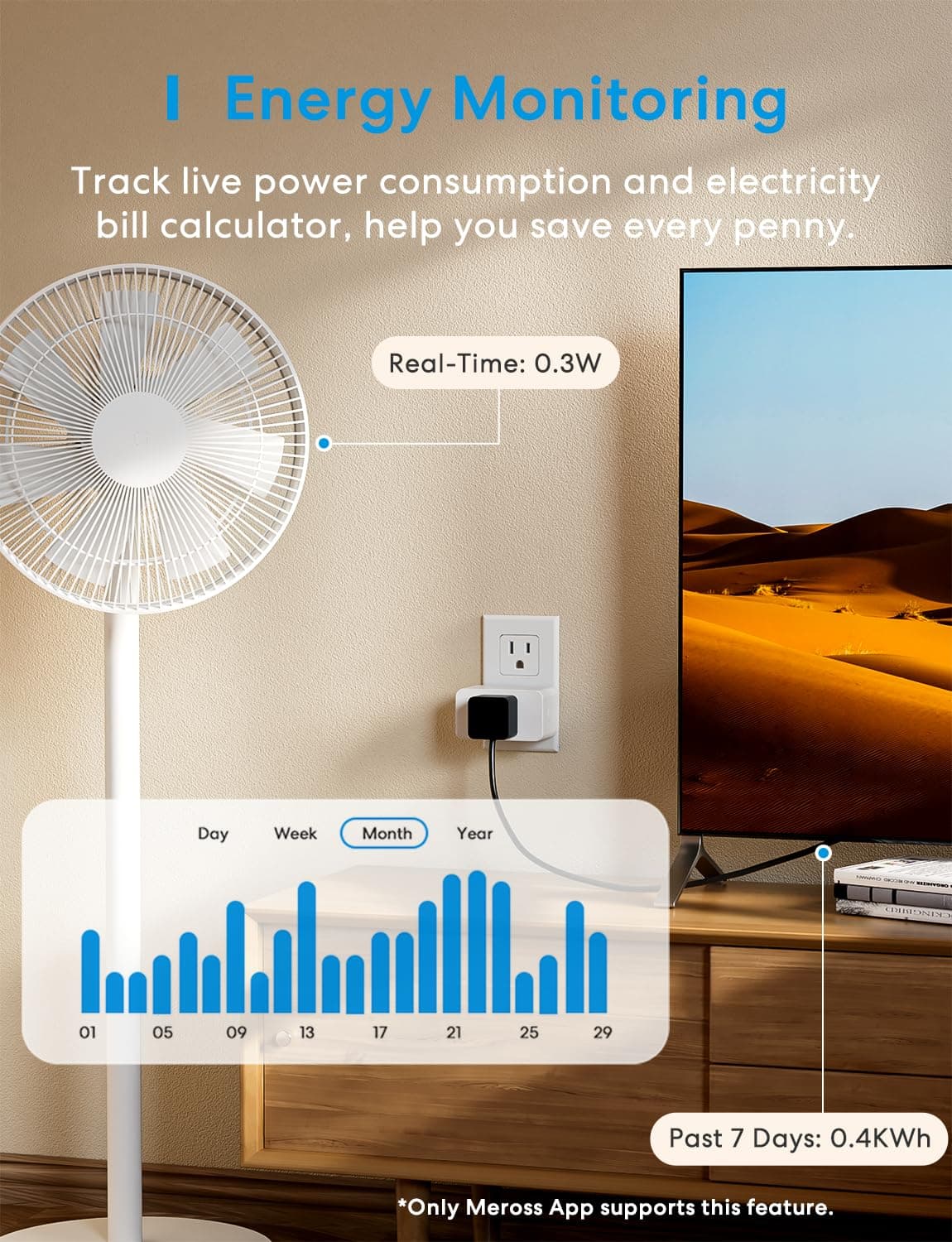 meross Matter Smart Plug with Energy Monitoring thumbnail 4