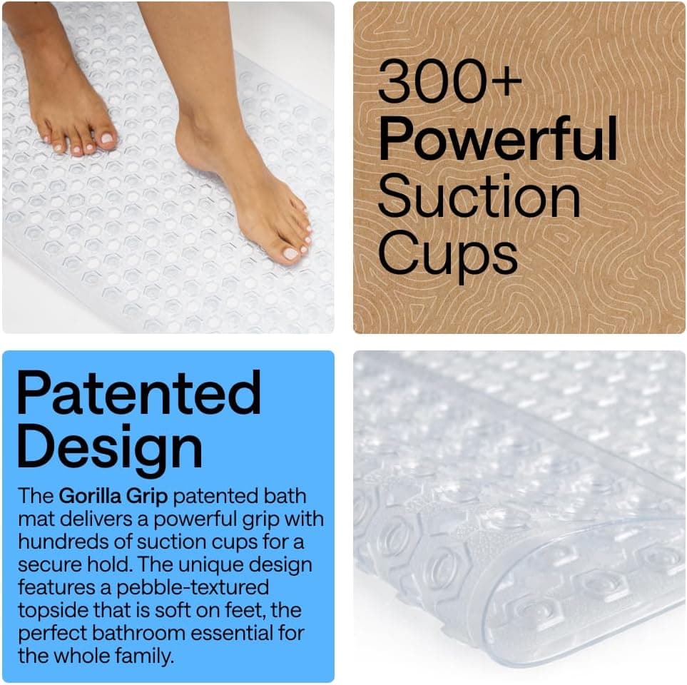 Gorilla Grip Patented Bath Tub Shower Mat 35x16 thumbnail 3