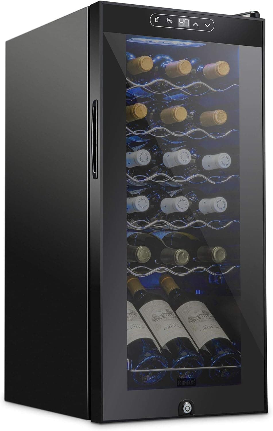 SCHMECKE 18-Bottle Compressor Wine Cooler Refrigerator - image 1