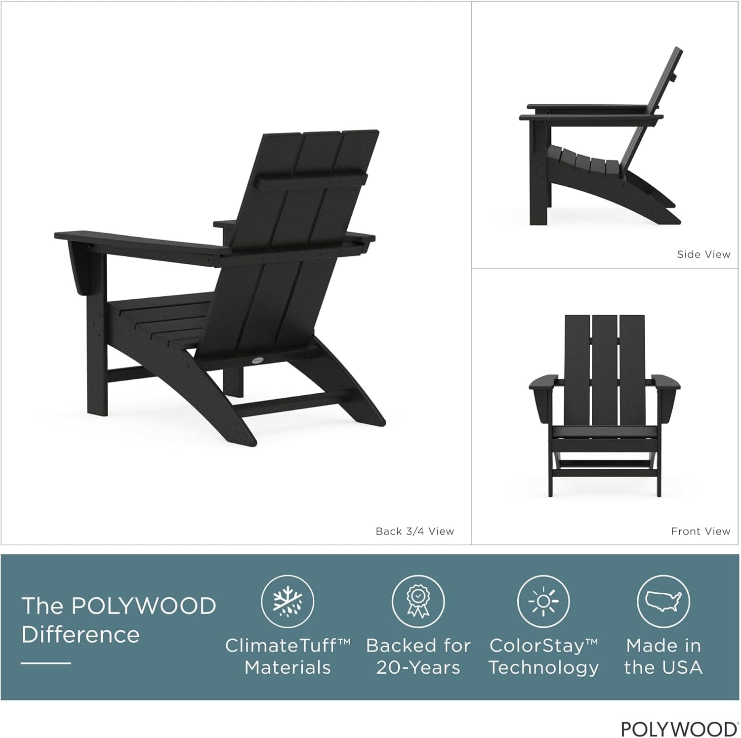 POLYWOOD AD420 Modern Adirondack Chair thumbnail 4