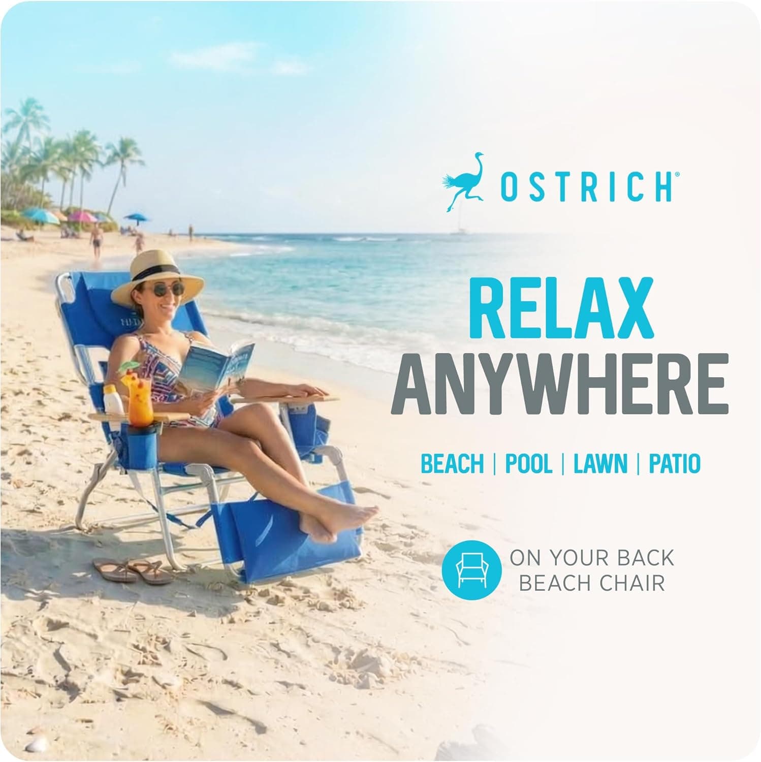 Ostrich Deluxe 3N1 Beach Lounge Chair thumbnail 4