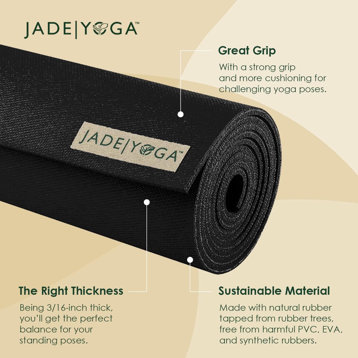 JadeYoga Harmony Yoga Mat thumbnail 3