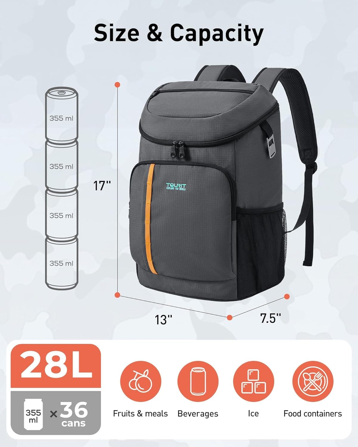 TOURIT Insulated Cooler Backpack 30 Can thumbnail 2