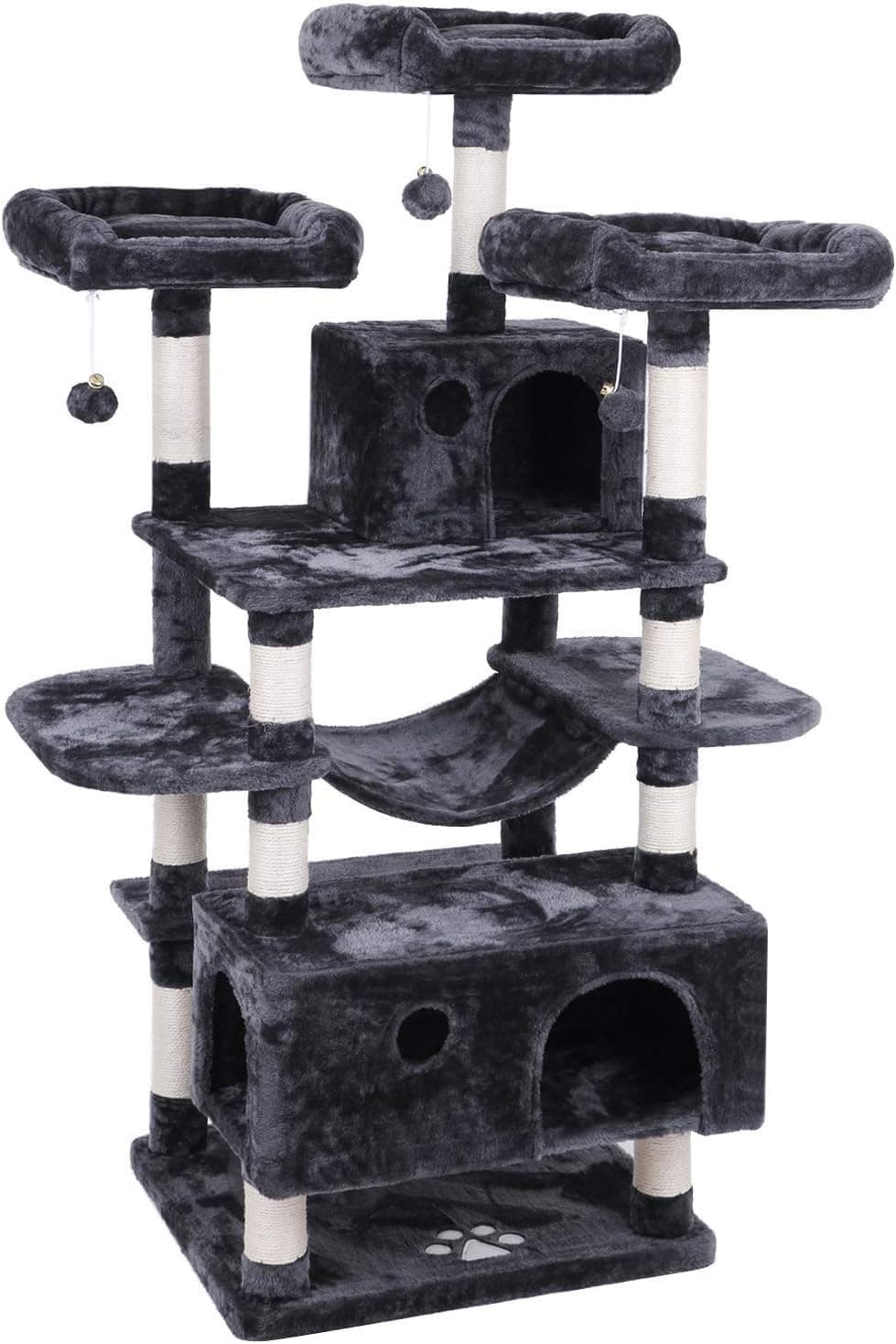 BEWISHOME Large Cat Tree Condo with Sisal Scratching Posts - image 1