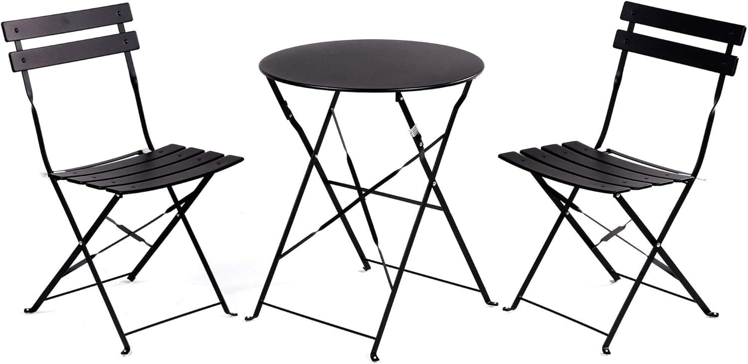 Grand Patio 3-Piece Bistro Set with Folding Chairs