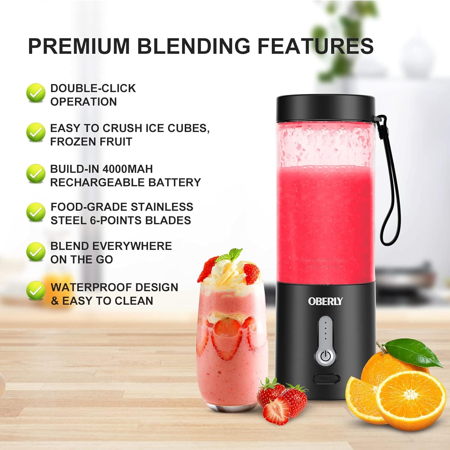 OBERLY Portable Blender 18oz thumbnail 2