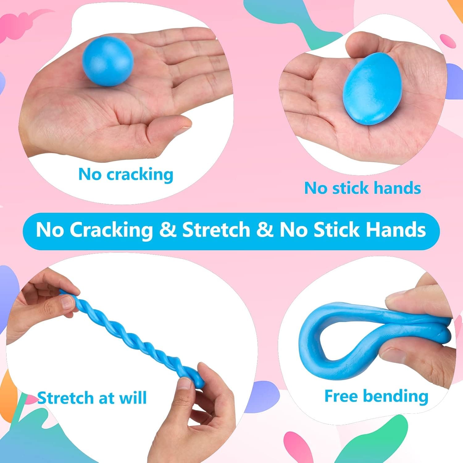 CiaraQ Polymer Clay Starter Kit, 50 Colors with Sculpting Tools thumbnail 4