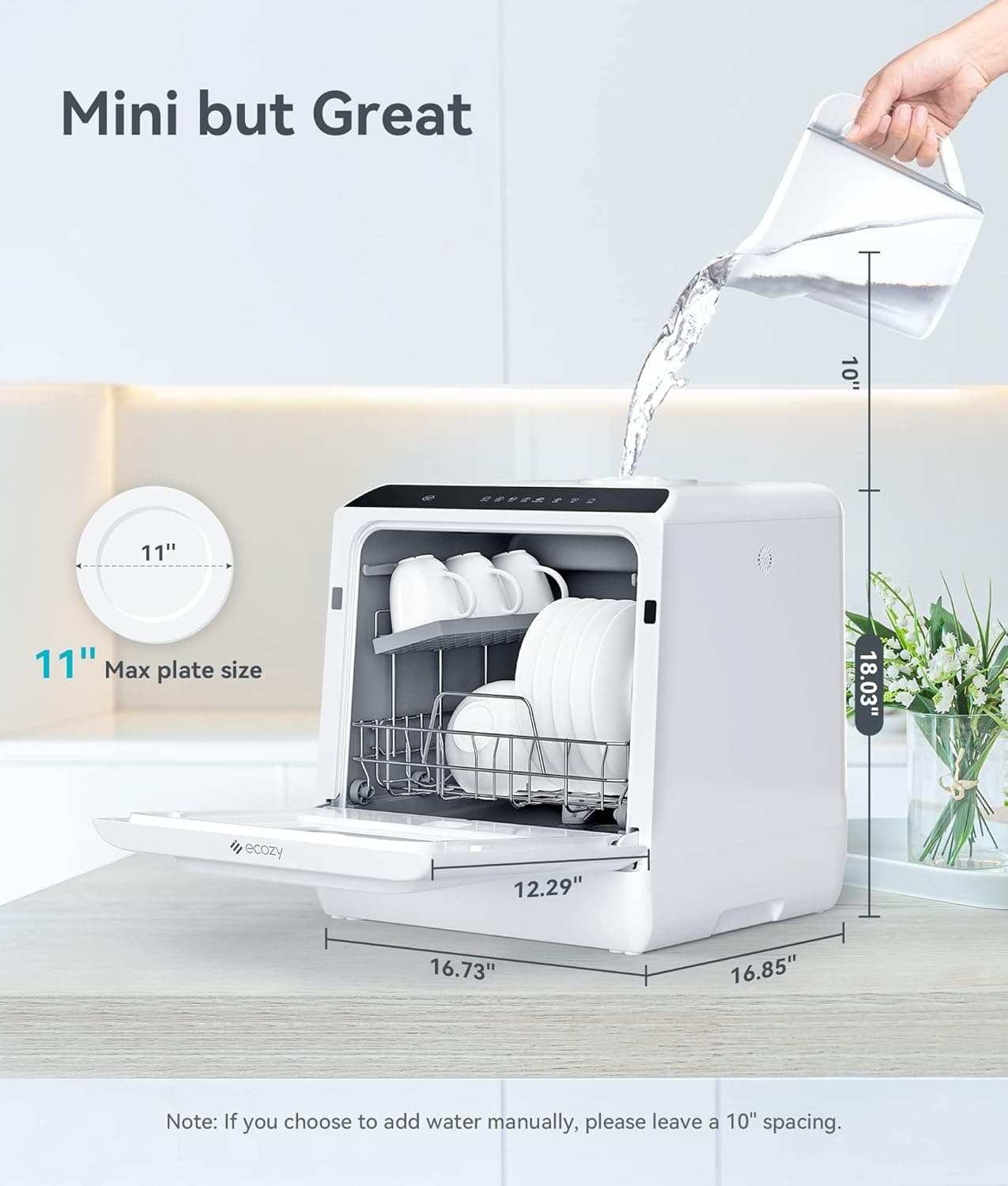 ecozy Portable Countertop Dishwasher thumbnail 3