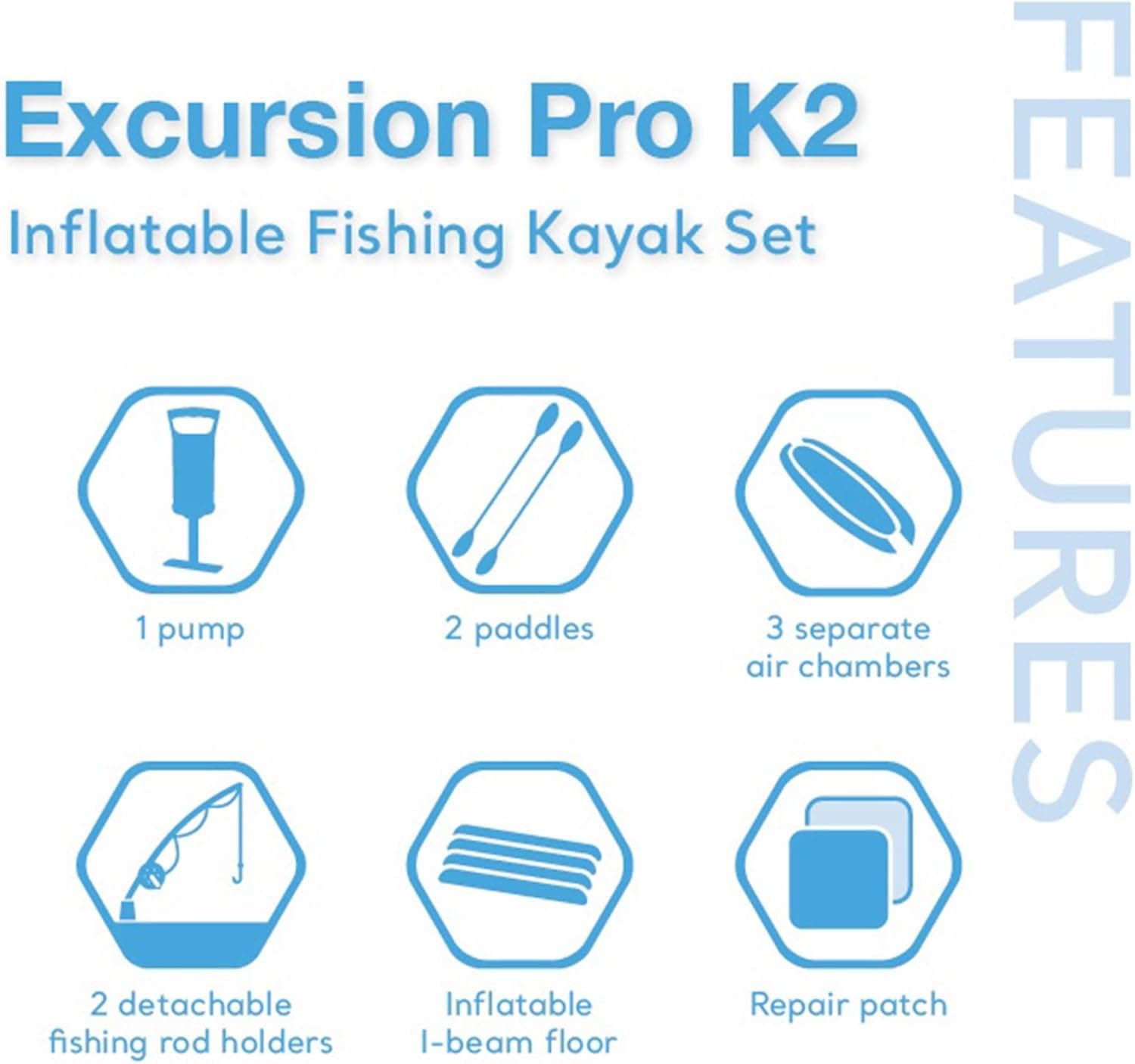 Intex Excursion Pro K2 Inflatable Kayak thumbnail 3