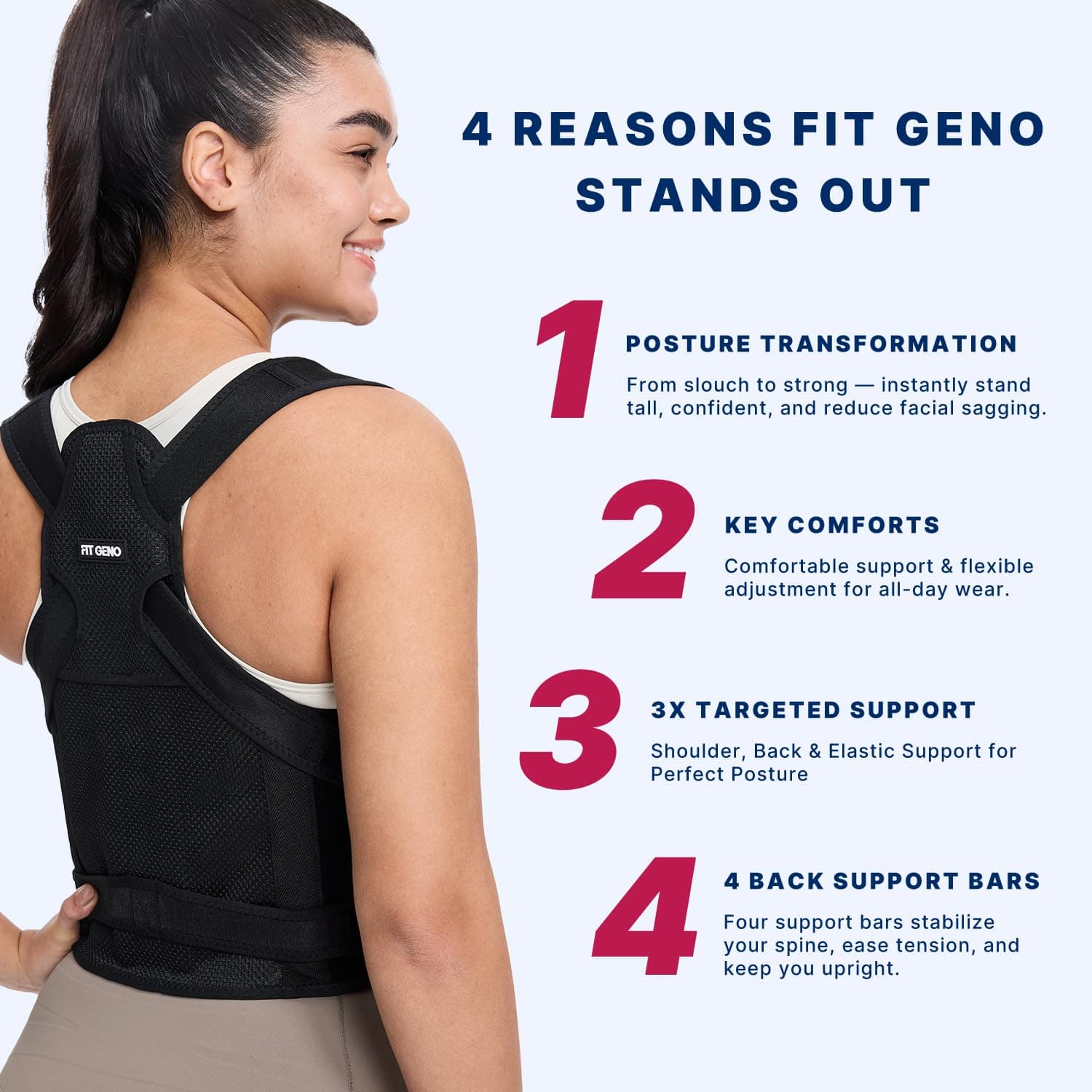Fit Geno Back Brace Posture Corrector thumbnail 3