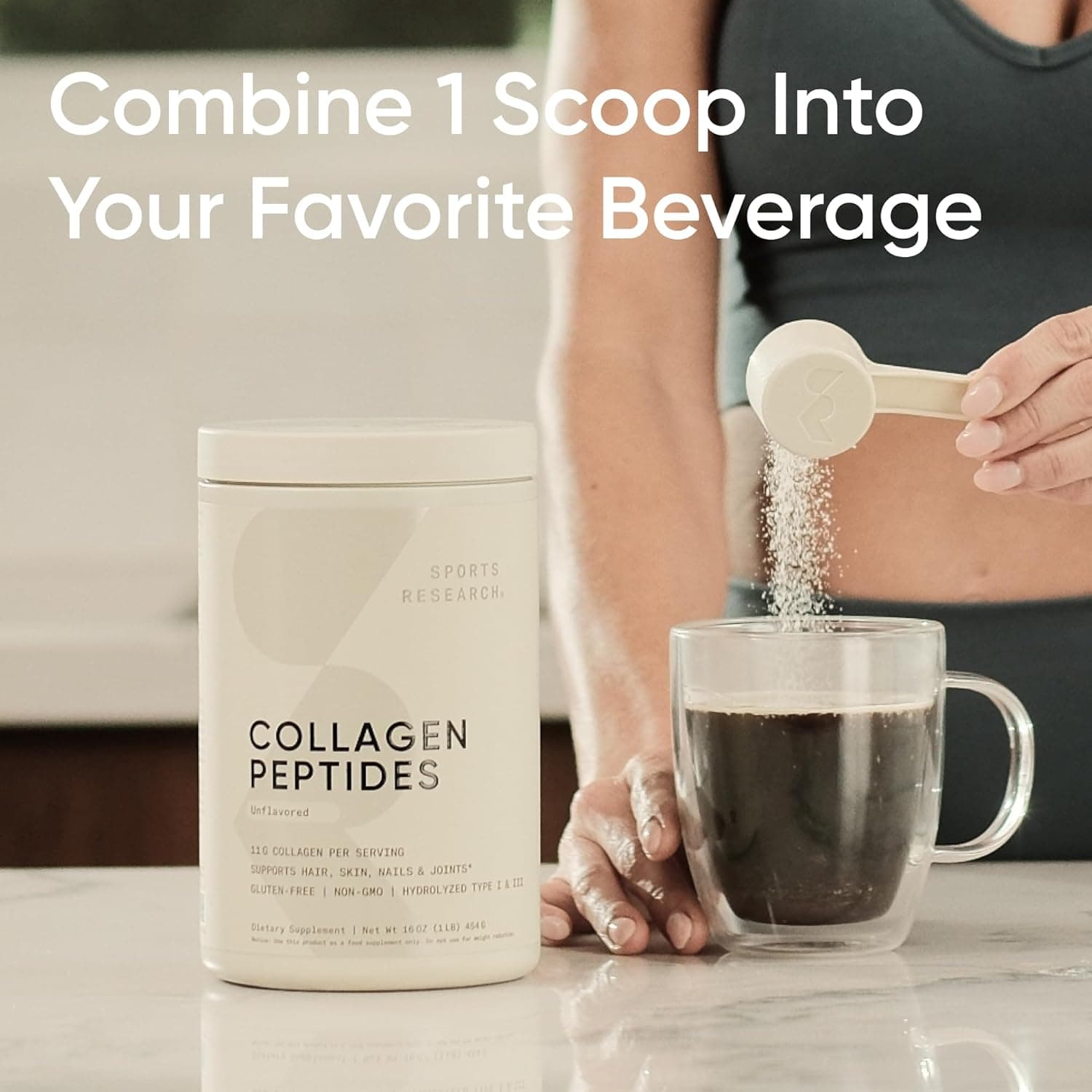 Sports Research Collagen Peptides (16oz) thumbnail 3