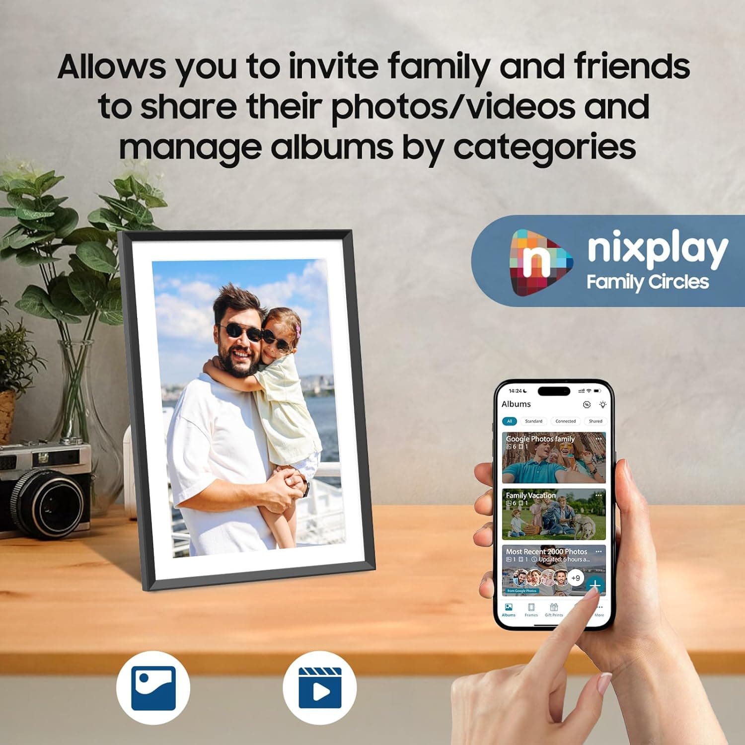 Nixplay 10.1-Inch Smart Digital Picture Frame thumbnail 4