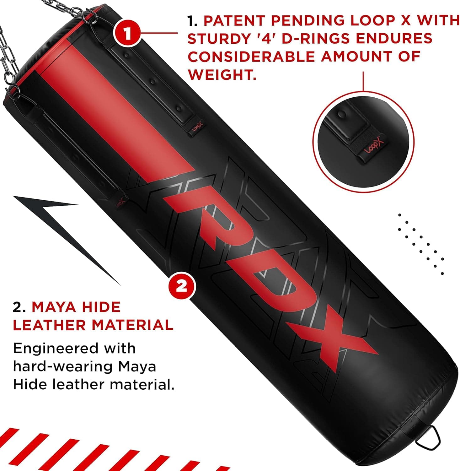 RDX 5FT Heavy Punching Bag Set thumbnail 2