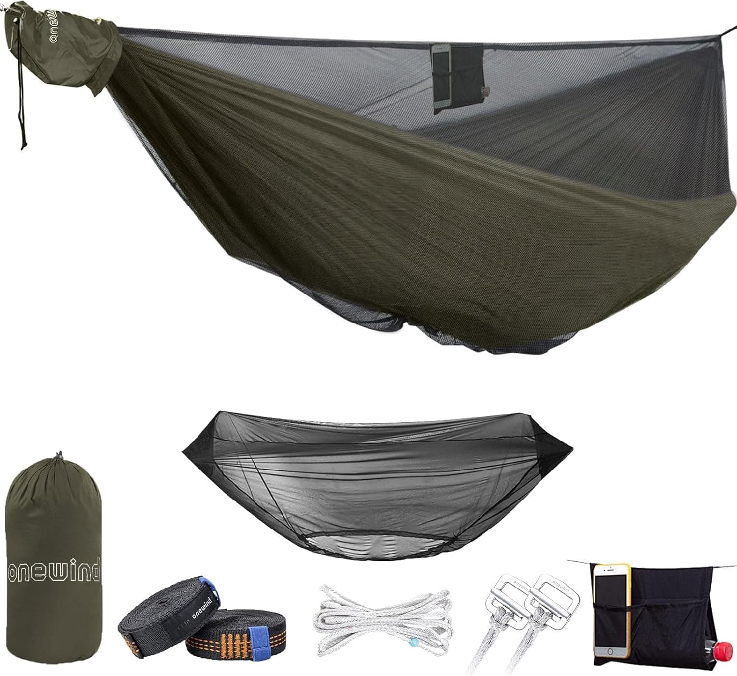 Onewind 11ft Camping Hammock with Bug Net - image 1