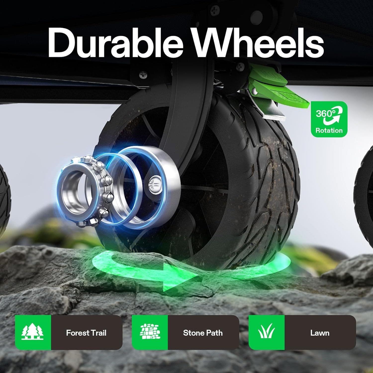 VIVOSUN Collapsible Folding Wagon with All-Terrain Wheels thumbnail 5