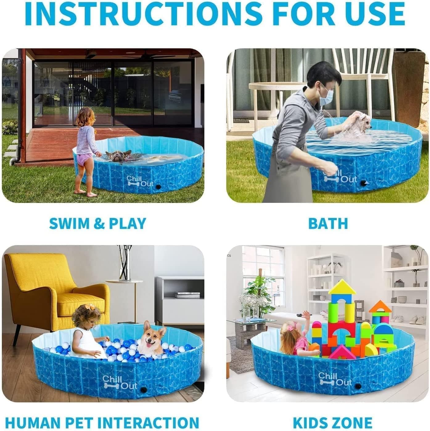 All for Paws Foldable Dog Pool (63 Inch) thumbnail 5