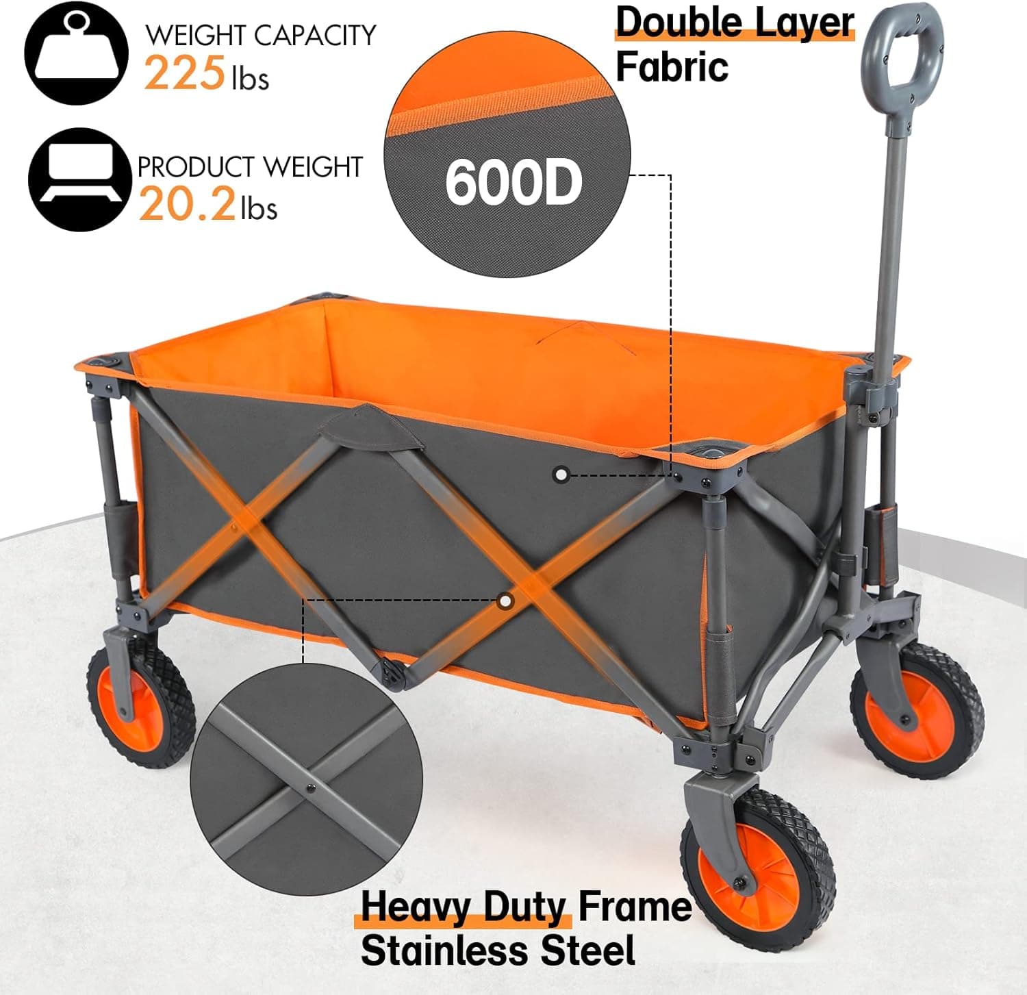 PORTAL Collapsible Folding Beach Wagon Cart thumbnail 3