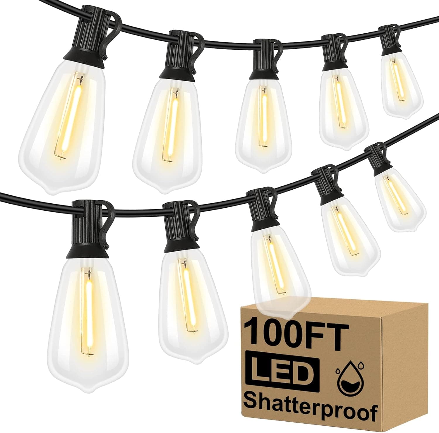 Brightever LED Outdoor String Lights 100FT - image 1