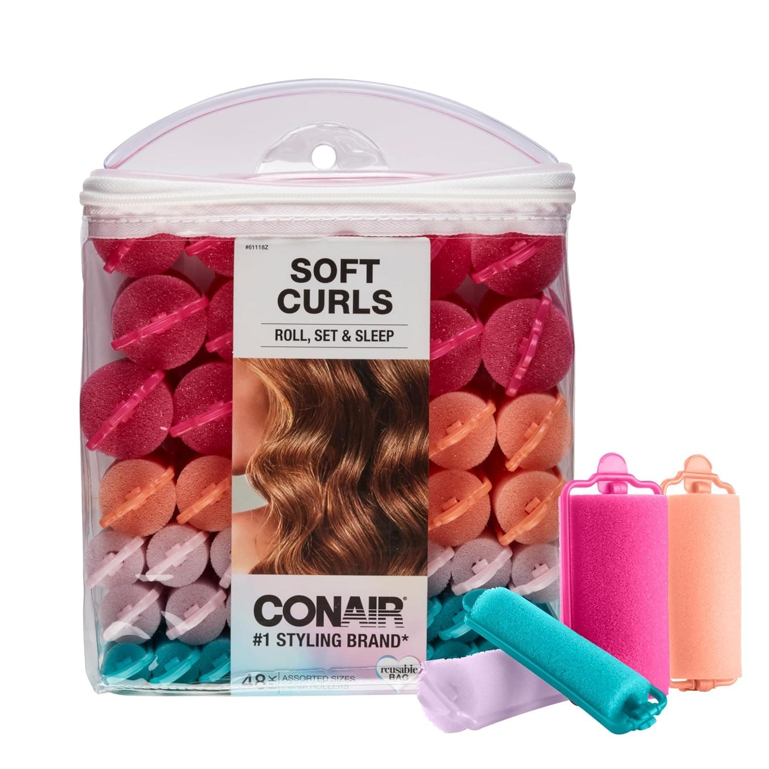 Conair Foam Hair Rollers (48-Count Assorted) - image 1