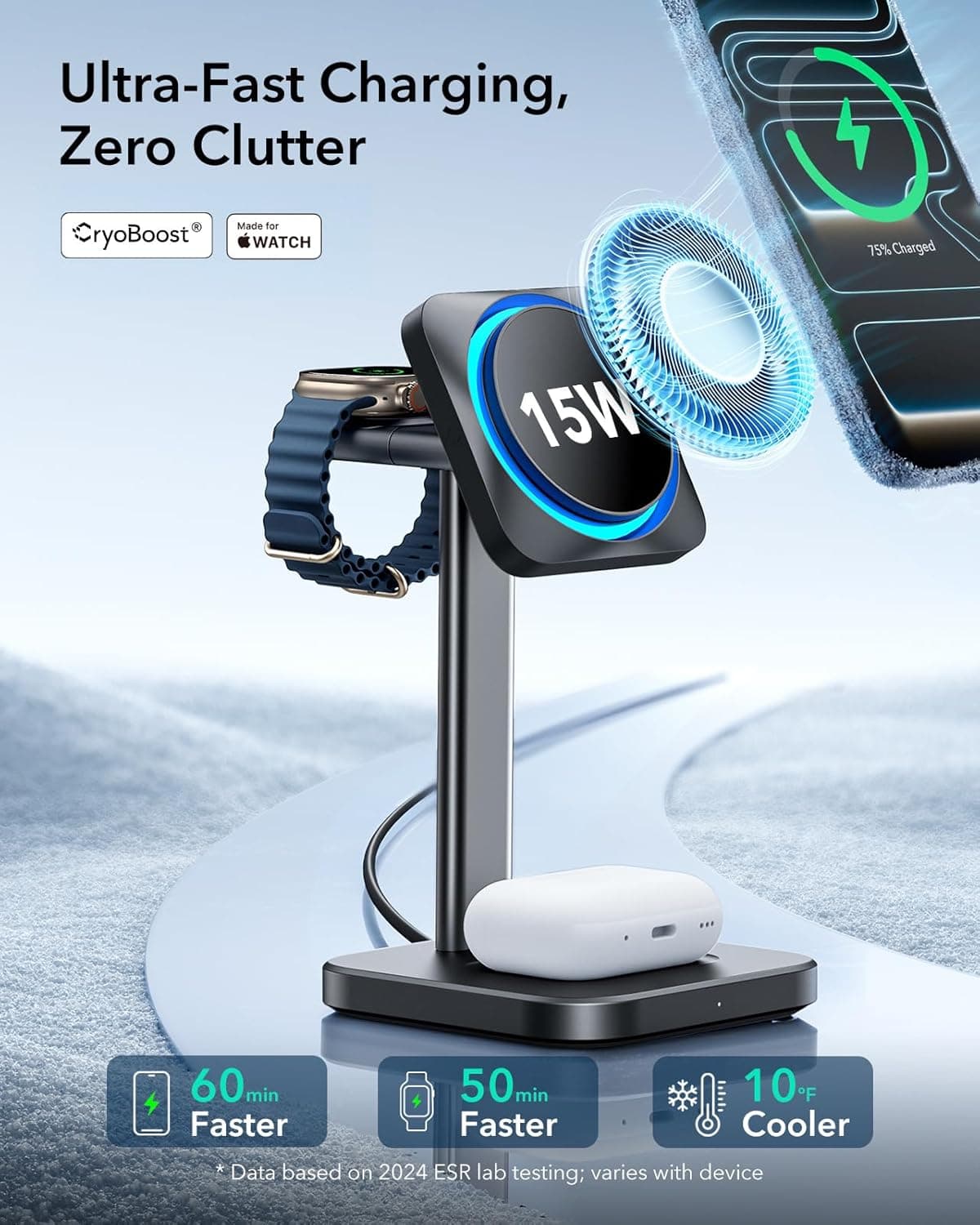 ESR 3-in-1 Charging Station with CryoBoost thumbnail 2